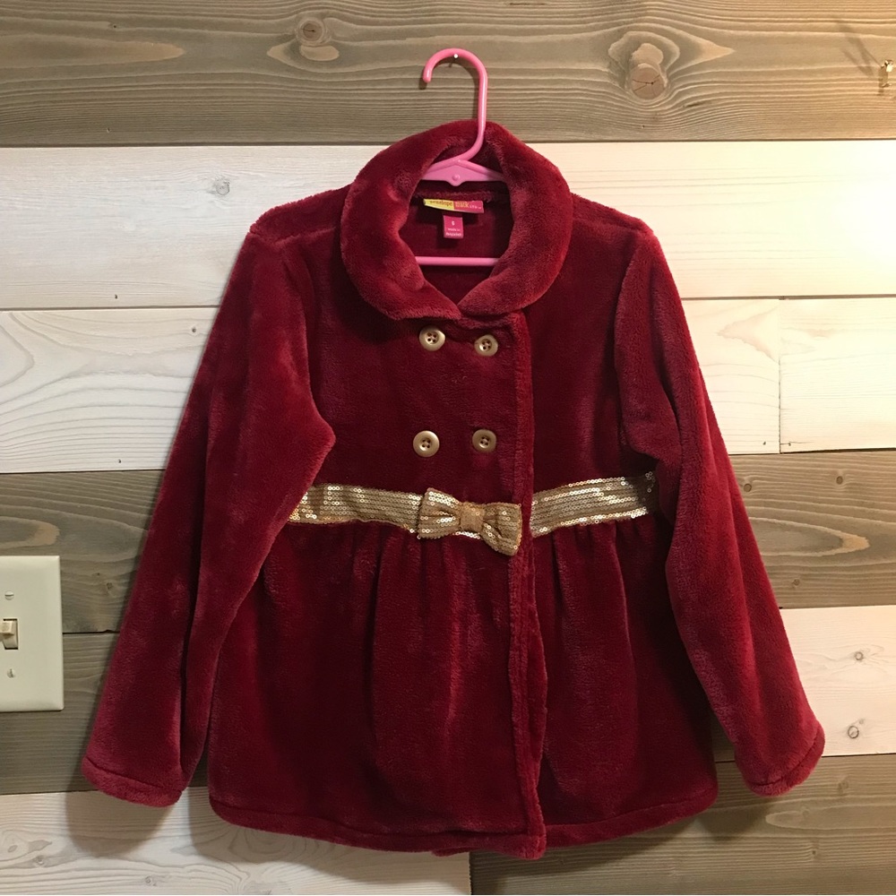 Penelope Mack Ltd ⚜️ Burgundy & Gold Girls Jacket